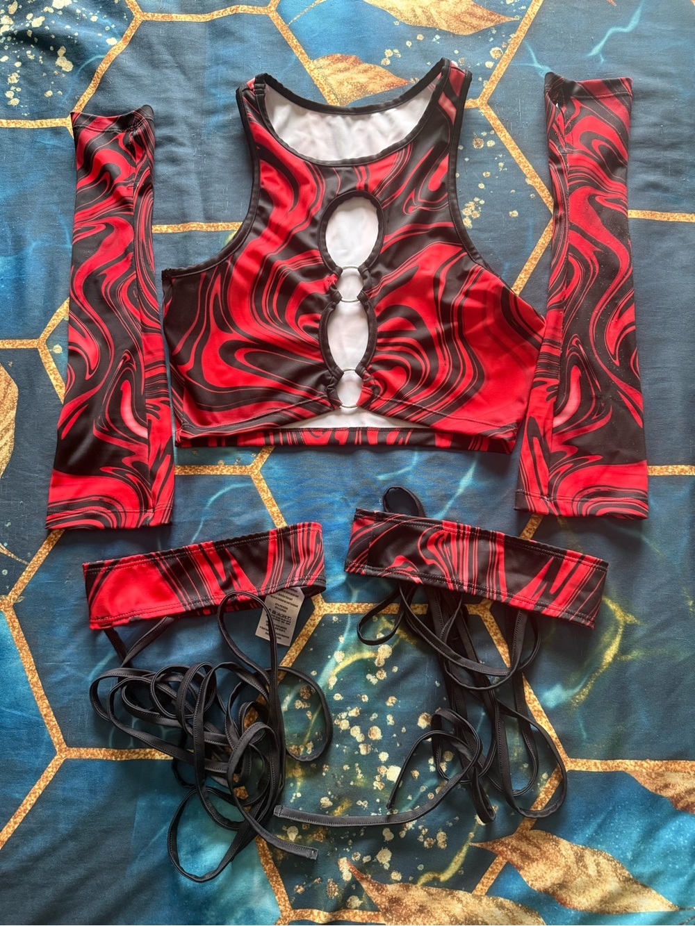 Devil Walking Underground Angel (red & black) Rave/Festival Set